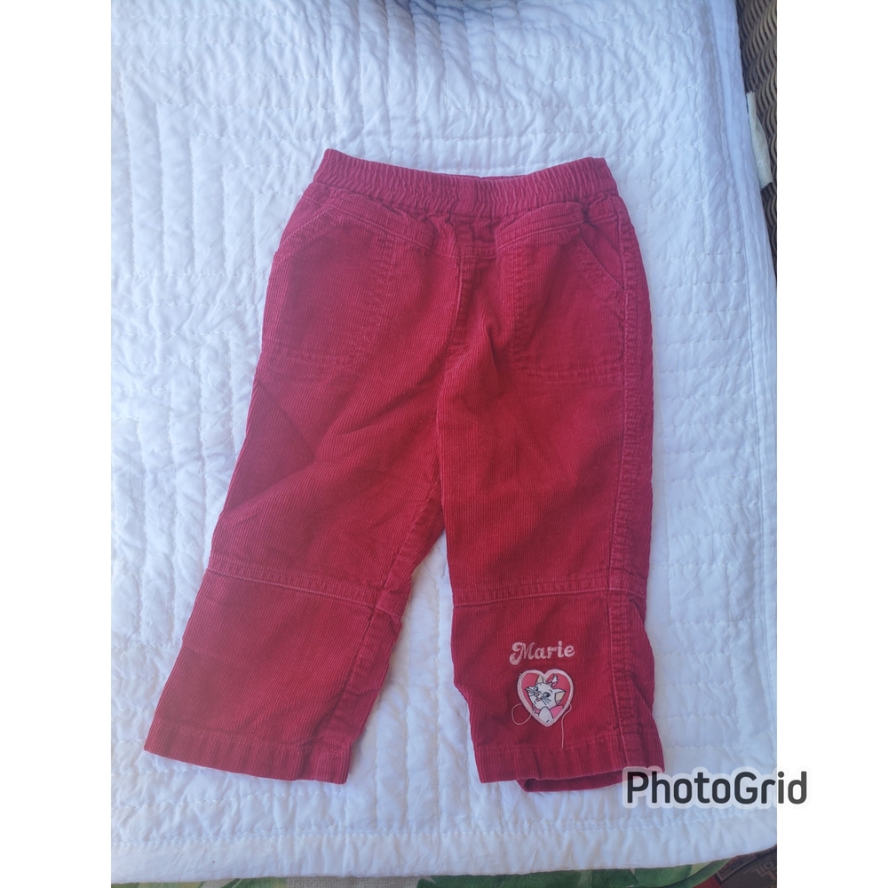 VTG Aristocats Marie 18mos Pink Curdoroy Pants